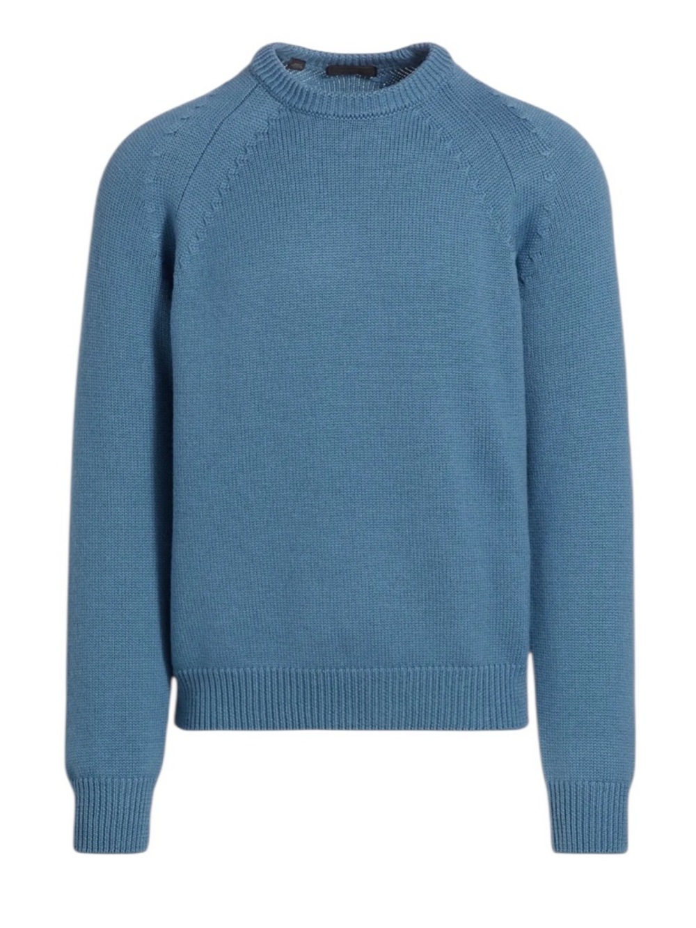 Saks Fifth‎ Avenue Collection Cable Arm Stitch Crewneck Wool NWT Size Large Blue